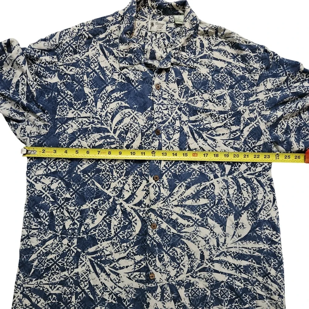 Vintage Silk Circa 1969 Vintage Silk Blend Short Sleeve Button Down Mens Size Xl